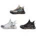 Summer Hollow Flying Knit Breathable Sports Shoes Men Casual Shoes Dense Net White