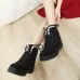 Ladies Cotton Shoes Plus Velvet Snow Boots Black