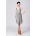 V-neck Suspender Sequined Fringed Latin Dance Dress Competition Performance Suit