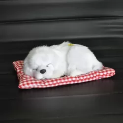 Simulation Will Call the Sleeping Dog Ornaments Toy Creative Doll Children Gift White