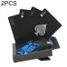 2 Set Plastic PVC Poker Cards Waterproof Black Playing Cards Creative Gift Durable Poker Blue and Silver