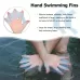 Finger Flexible Silicone Swimming Gloves Large Size Blue