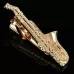 Men Business Formal Wedding Tie Clips Gold Sax