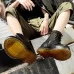 Martin Boots Plus Velvet Couple Tooling Boots Red Wine