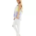 Tie-dye Print V-neck Vest T-shirt for Ladies