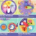 7 In 1 Kids Calendar or Teaching Clock Educational Toys Lion