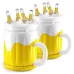 PVC Inflatable Ice Bucket Water Inflatable Beverage Bucket Yellow