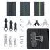 197pcs Zinc Alloy Painted Nylon Zipper Puller Set For Clothing Tent Install