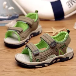 Breathable Lightweight and Soft Wear Resistant Sandals for Children Green