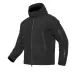 Fleece Warm Men Thermal Breathable Hooded Coat Grey