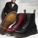 Martin Boots Plus Velvet Couple Tooling Boots Red Wine