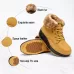 Women Booties Snow Lace Boots Autumn And Winter Female Wedge Shoes Yellow