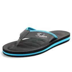 Men Beach Non-slip Flip Flops Blue