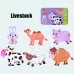 Children Early Education Picture Puzzle Toy Box Set Livestock Animal