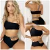One Shoulder Strap Sexy High Waist Split Bikini Ladies Swimsuit