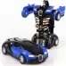 One-click Transforming Toy Car Impact Deformation Toy Model Car Blue
