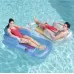 Single Water Inflatable Bed Back Luxury Chair Adult Inflatable Floating Row with Armrest or Cup Hole Transparent