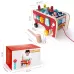 Baby Percussion Wooden Elephant Drag Cart Hitting Hamster Children Educational Toys Red