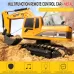 6 Channel 1/24RC Remote-controlled Engineering Metal Excavator Charging RC Car
