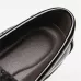 Men Fashion Thick Bottom Pointed Formal Business Leather Shoes Black