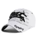 Embroidery Letter Pattern Adjustable Curved Eaves Baseball Cap white black