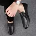 Soft and Comfortable Round Head PCowpea Embossing Surface Leather Shoes for Men