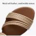 Ladies Summer Wedge Sandals Open-Toe Thick-Soled Roman Style Sandals