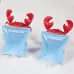 Children Inflatable Red Crabs Shape Arm Bands Floatation Sleeves Water Wings Swimming Floats