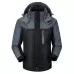 Men Winter Thick Fleece Waterproof Outwear Down Jackets Coats Black