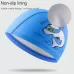 Children Swimming Cap PU Printed Cute Dolphin Pattern Elastic Swimming Cap Sky Blue