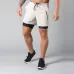 LYFT Loose Double Layer Quick-drying Fitness Shorts For Men Khaki
