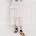 Ladies Summer Strappy Cross Sandals Roman Style Low-Heeled Retro Shoes