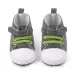 High Top Canvas Cartoon Dinosaur Small Wave Shoes Cloth Soles Walking Shoes Grey