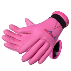 3mm Children Diving Gloves Scratch-proof Neoprene Swimming Snorkeling Warm Gloves Pink