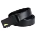 Dandali GD816 Men Business Automatic Buckle Double Edge Wrapping Leather Belt Waistband 120cm