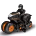 Remote Control Motorcycle Drifting Rotating High-Speed Side-Tracking Off-Road Motorcycle Black Orange