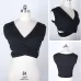 Sexy Ladies Knit Sleeveless Straps Lumbar Short Vest Bottoming Shirt Black