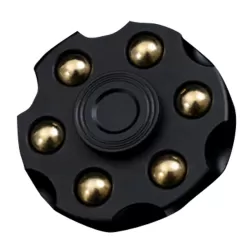 EDC Removable Fingertip Spinner Revolver Clip Pure Brass Stress Relief Toys Black
