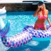 Inflatable Large Mermaid Tail Pool Lounge Swimming Ring Floating Raft Floats