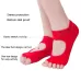 One Pair Open Toe Open Instep Anti-slip Sports Female Yoga Socks Grey