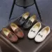 Lightweight Anti-Skid Dance Bean Shoes Children Small Leather Shoes Brown