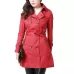 Mid-length Slim Casual Lace-up Trench Windbreaker
