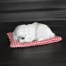 Simulation Will Call the Sleeping Dog Ornaments Toy Creative Doll Children Gift White