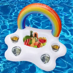 Rainbow Cloud Inflatable Cup Holder Cola Beer Drink Inflatable Water Ice Bar