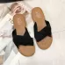 Summer Ladies Outdoor Flat Slippers Black