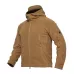 Fleece Warm Men Thermal Breathable Hooded Coat Grey