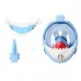 Cartoon Kids Full Dry Diving Mask Swimming Anti-Fog Snorkeling Mask Shark Blue