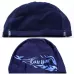 Unisex Spandex Breathable Swimming Cap Blue Fire on Red