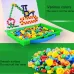 296 in 1 / Set Early Childhood Educational Creative DIY Desktop Mushroom Nail Puzzle Game Toy