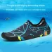 Printed Pattern Non-slip Rubber Thick Bottom Beach Shoes Swimming Shoes Diving Socks for Men Black Stripes